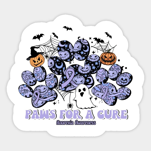 anorexia Awareness - paws for a cure halloween Sticker by Gost